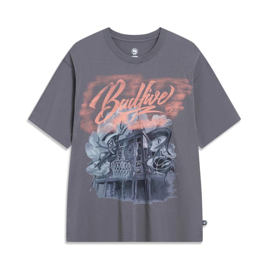 Li-Ning Li Ning Badfive T Shirt Men's Smoky Ink Gray