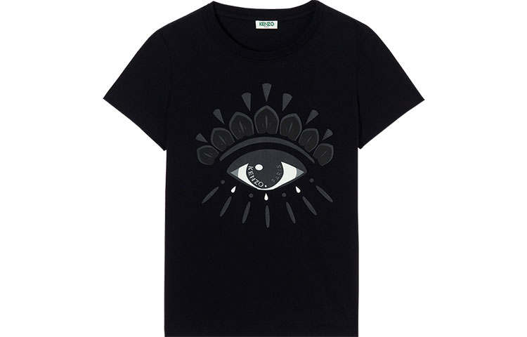 KENZO T Shirts Unisex Black Crew Neck Moderate Straight Fit
