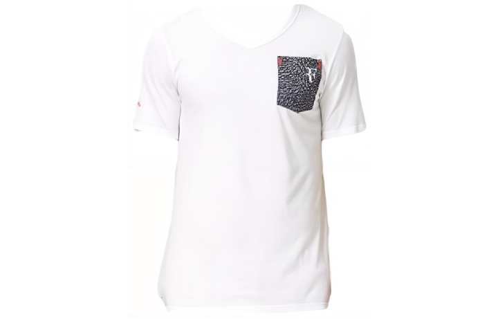 Jordan Jordan T Shirts Men's White V Neck Moderate Straight Fit