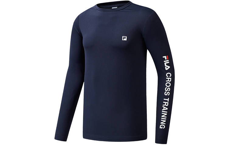 FILA T Shirts Men's Legend Blue Crew Neck Moderate Straight Fit
