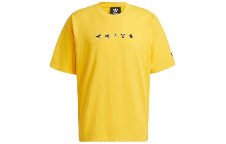 Adidas Originals Drop Shoulder Sleeve T Shirt Men's Yellow