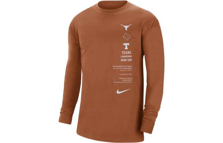Nike Nike T Shirts Men's Orange Crew Neck Moderate Straight Fit