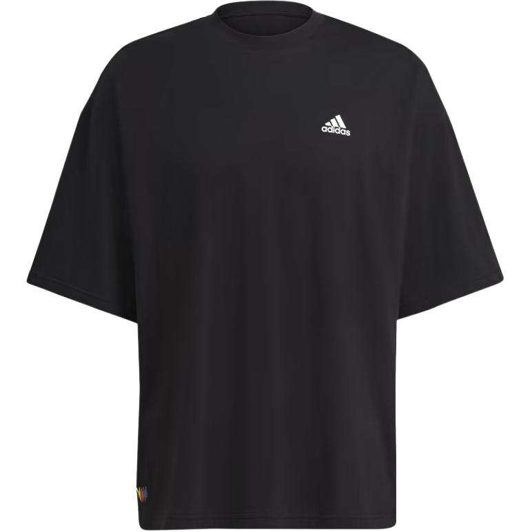 Adidas Adidas T Shirts Men's Black Crew Neck Moderate Straight Fit