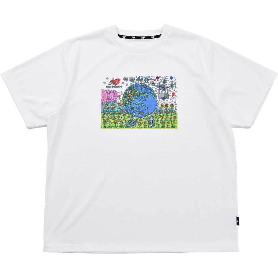 New Balance New Balance New Balance Paralym Art 9BOX T Shirts Men's White Crew Neck Moderate Straight Fit