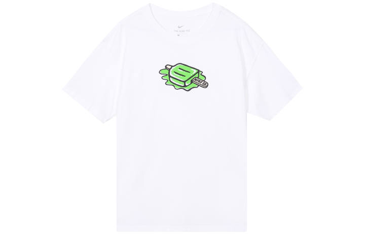 Nike Nike T Shirts Men's White Crew Neck Moderate Straight Fit