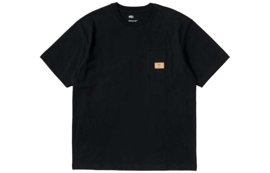 MADNESS T Shirts Men's Black Crew Neck Moderate Straight Fit