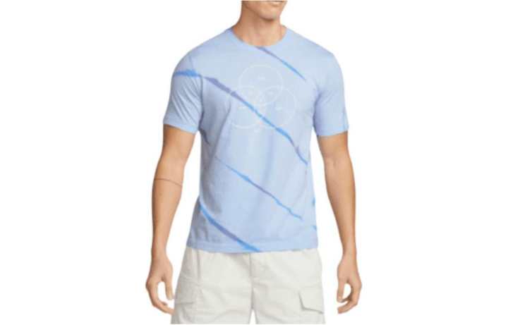 Nike Nike T Shirts Men's Light Blue Crew Neck Moderate Straight Fit