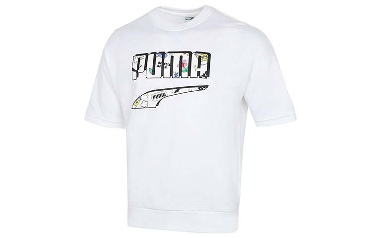 PUMA Better T Shirts Men's White Crew Neck Moderate Straight Fit