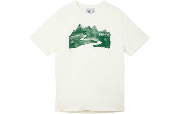 Adidas Adidas T Shirts Men's White Crew Neck Moderate Straight Fit