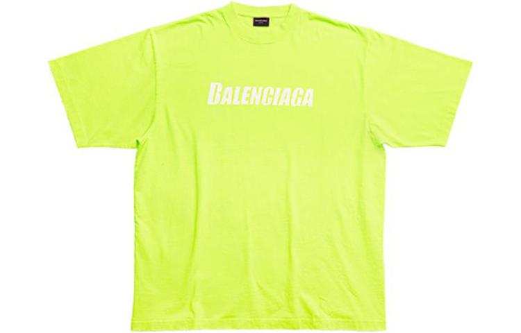 Balenciaga SS23 T Shirt Loose Fit Unisex Neon Yellow