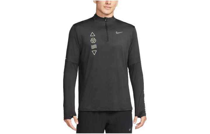 Nike Nike T Shirts Men's Black Half Turtleneck Moderate Straight Fit