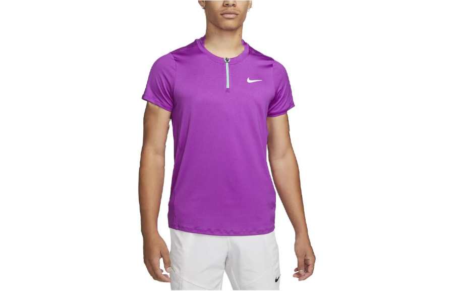 Nike Nike T Shirts Men's Dark Violet Crew Neck Moderate Straight Fit