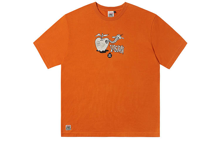 Vision Street Wear Short Sleeved T Shirts Unisex Burnt Orange