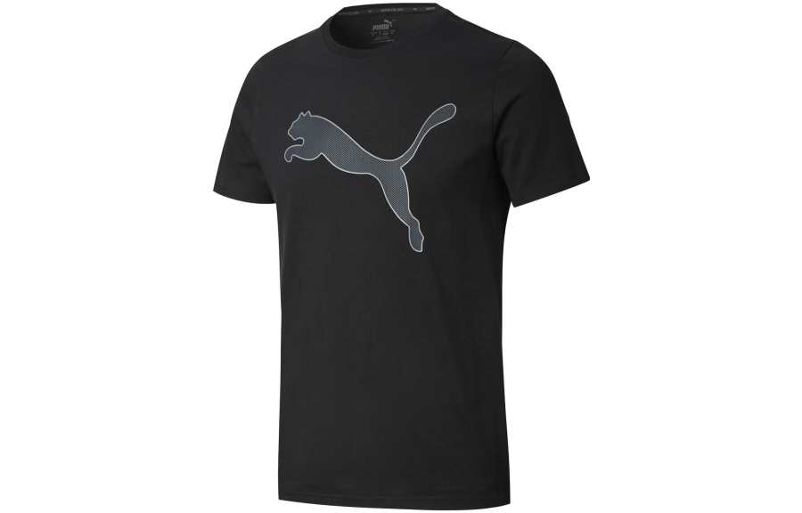 PUMA Modem T Shirts Men's Black Crew Neck Moderate Straight Fit