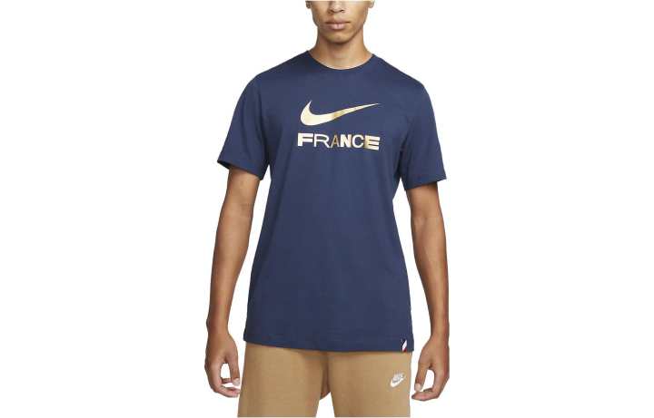 Nike Nike T Shirts Men's Blue Crew Neck Moderate Straight Fit