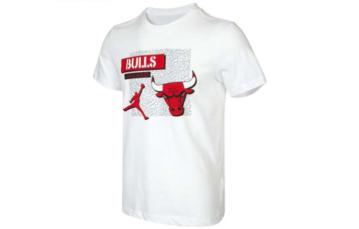Jordan Jordan T Shirts Men's White Crew Neck Moderate Straight Fit