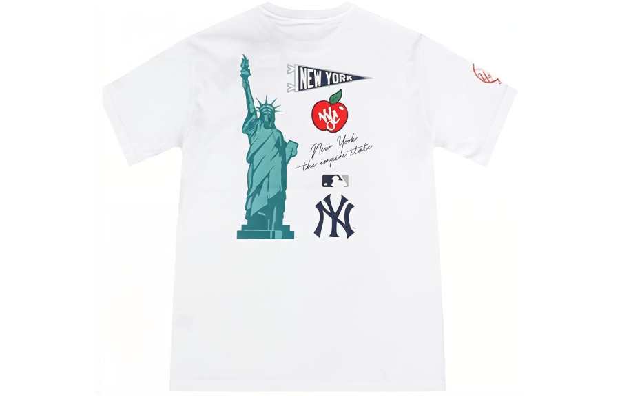 New Era T Shirts Unisex White Crew Neck Moderate