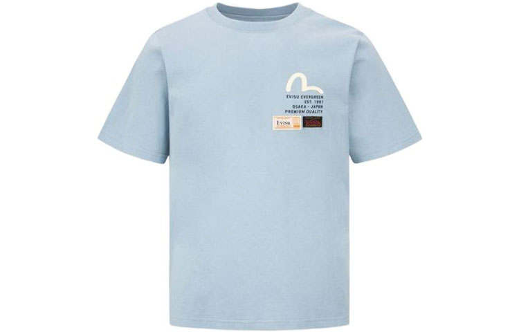 EVISU T Shirts Men's Crew Neck Moderate Straight Fit