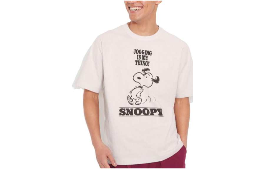UNIQLO T Shirts Unisex White Crew Neck Moderate Straight Fit