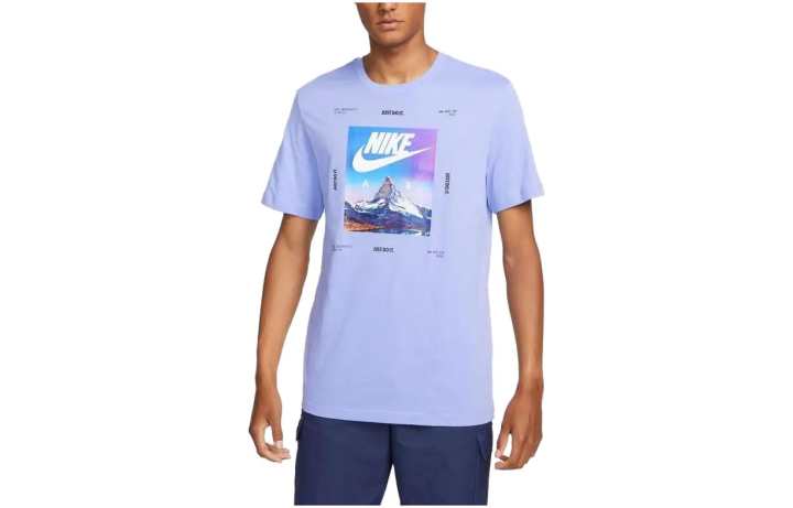 Nike Nike T Shirts Men's Purple Crew Neck Moderate Other