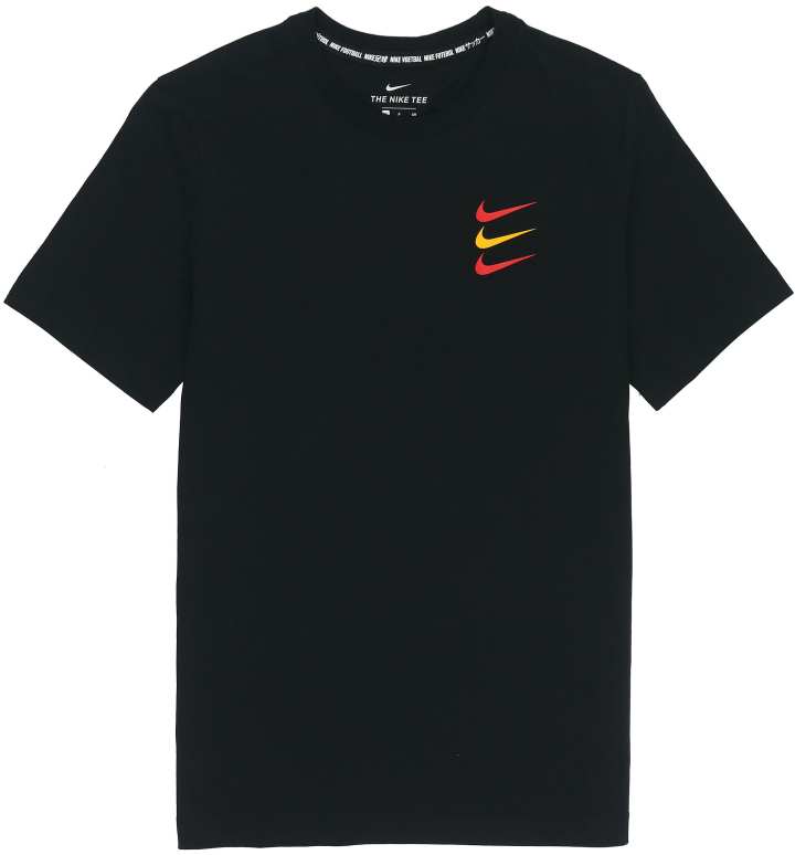 Nike Nike T Shirts Men's Black Crew Neck Moderate Straight Fit