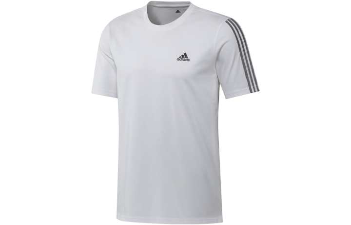 Adidas Adidas T Shirts Men's White Crew Neck Moderate Straight Fit