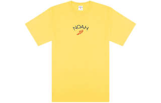 NOAH T Shirts Unisex Yellow Crew Neck Moderate Straight Fit