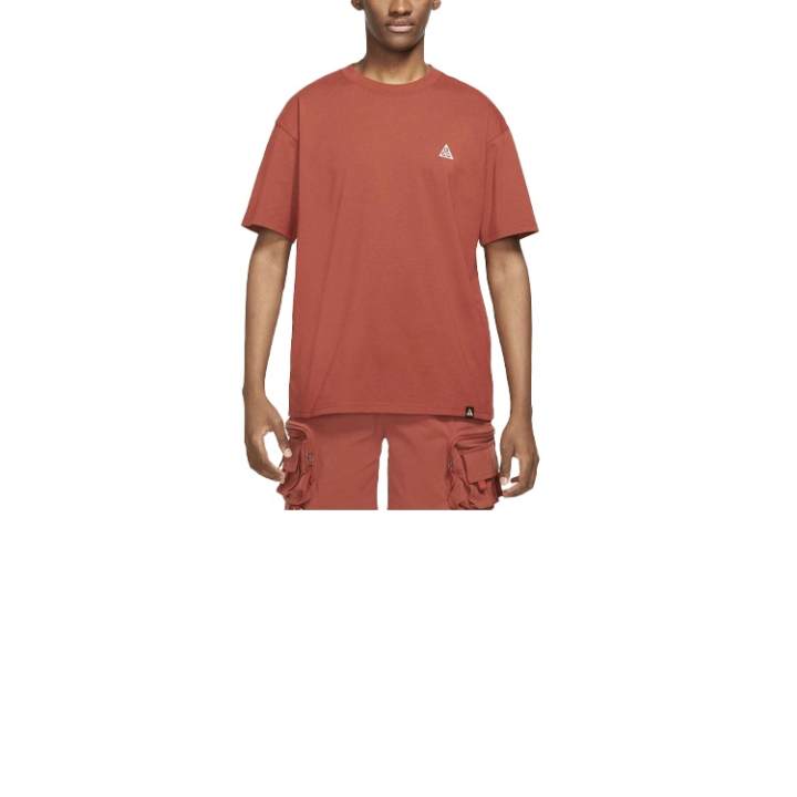 Nike Nike T Shirts Men's Red Brown Crew Neck Moderate Straight Fit