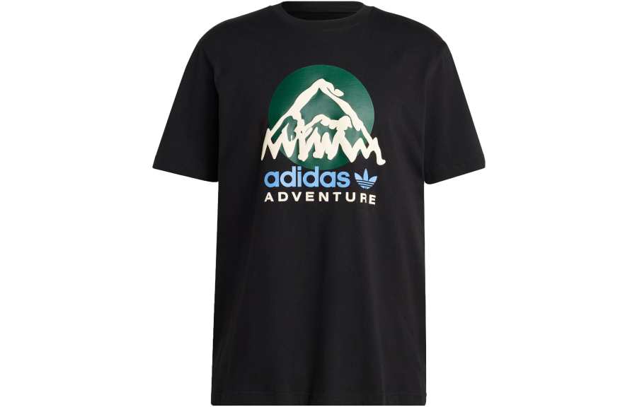 Adidas Originals ADVENTURE MOUNTAIN FRONT T Shirt Men's Black