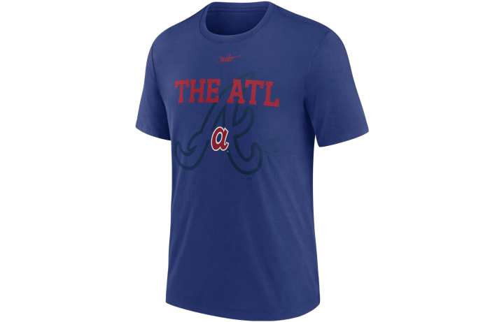 Nike Nike T Shirts Men's Blue Crew Neck Moderate Straight Fit