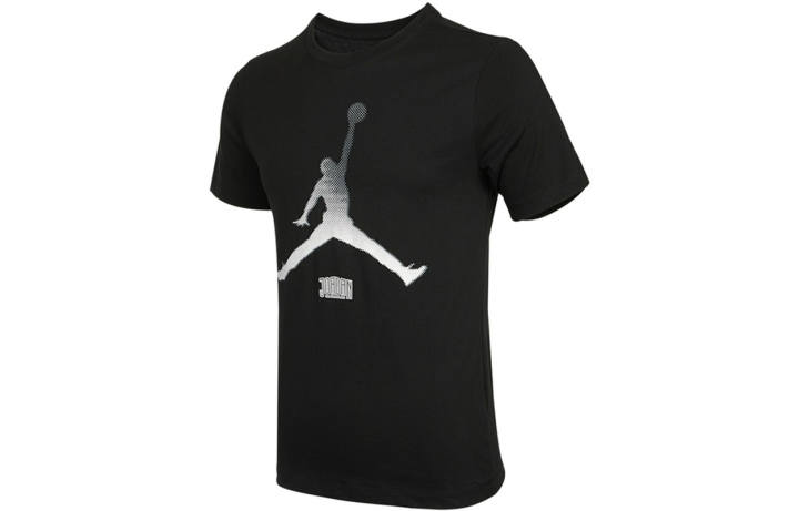 Jordan Jordan Jumpmanteecrew T Shirts Men's Black Crew Neck Moderate Straight Fit