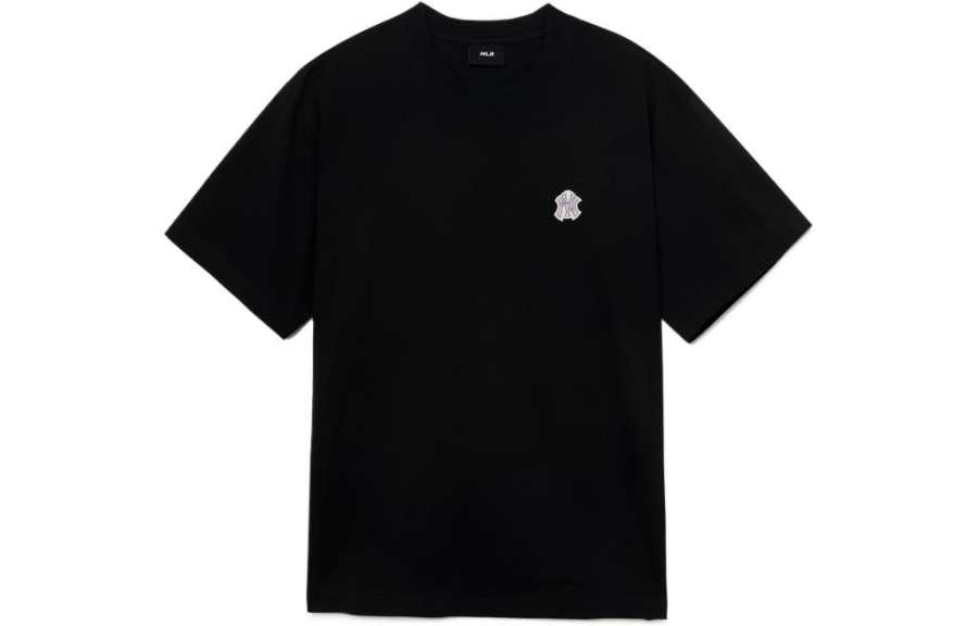 MLB New York Yankees T Shirts Unisex Black Crew Neck Moderate Straight Fit