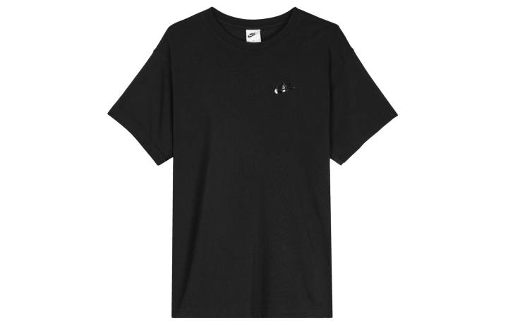 Nike Nike T Shirts Men's Black Crew Neck Moderate Straight Fit