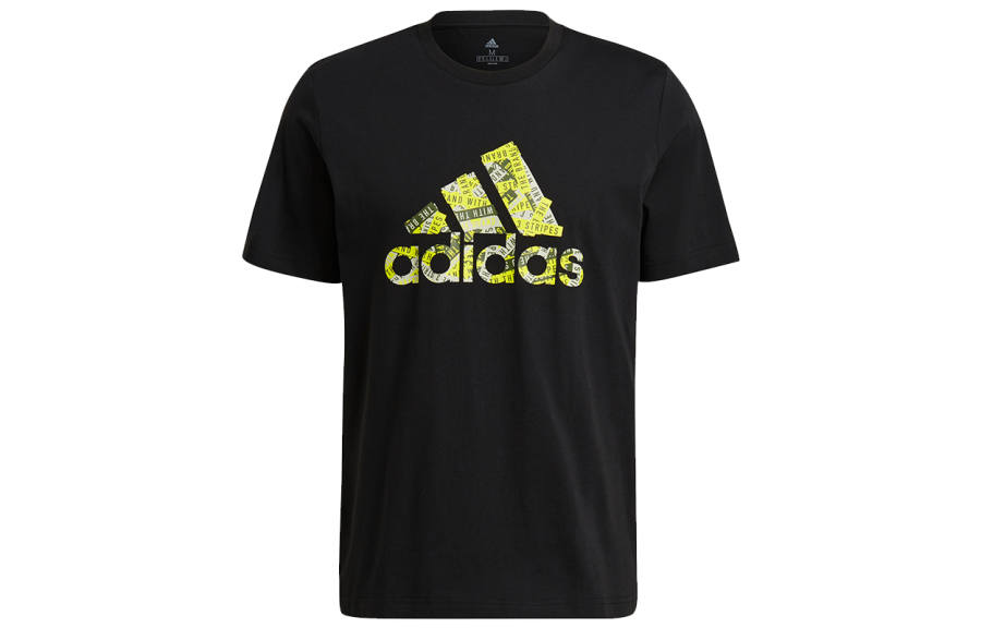 Adidas Adidas T Shirts Men's Black Crew Neck Moderate Straight Fit