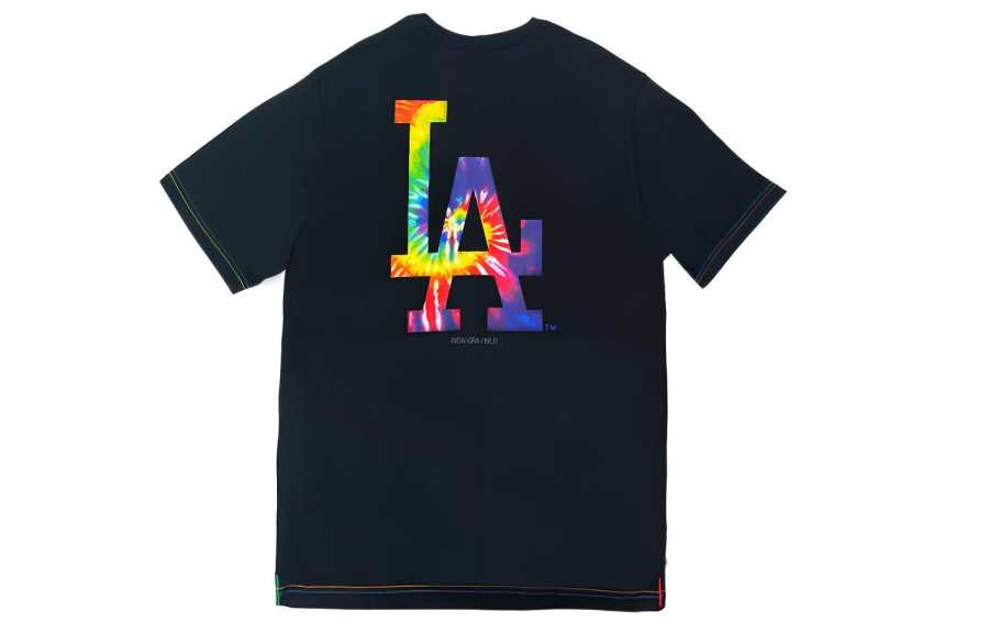 New Era T Shirts Unisex Black Crew Neck Moderate