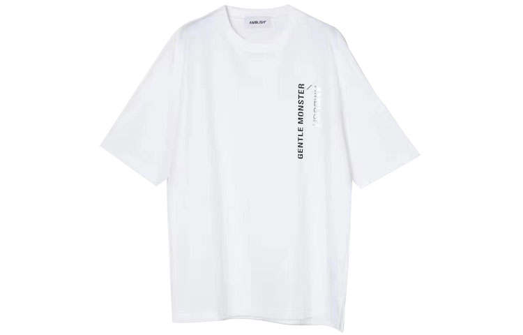 AMBUSH X GENTLE MONSTER T Shirts Unisex White Crew Neck Moderate Straight Fit