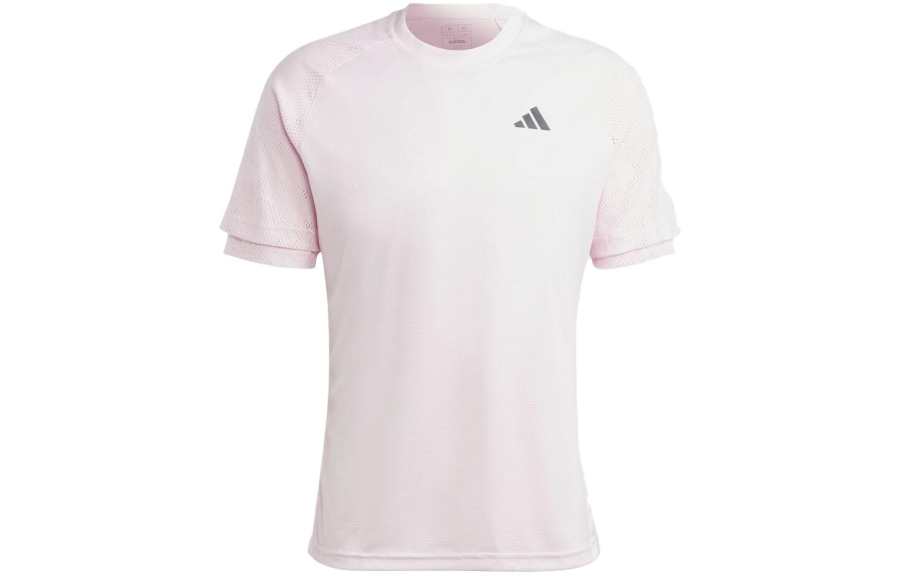 Adidas Adidas T Shirts Men's Light Pink Crew Neck Moderate Straight Fit