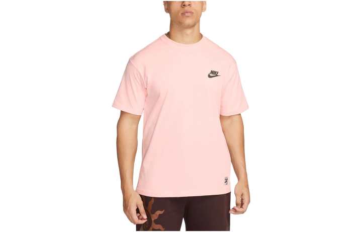Nike Nike T Shirts Men's Pink Crew Neck Moderate Straight Fit