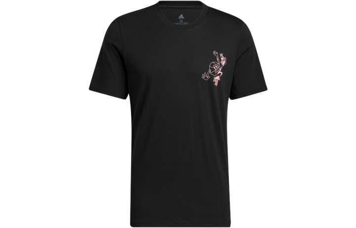 Adidas Adidas T Shirts Men's Black Crew Neck Moderate Straight Fit