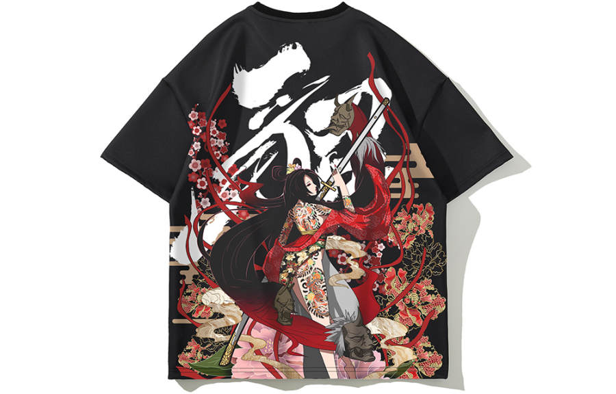 SANSYAS x HONGLIANZHIMENG Straight Fit T Shirt Unisex