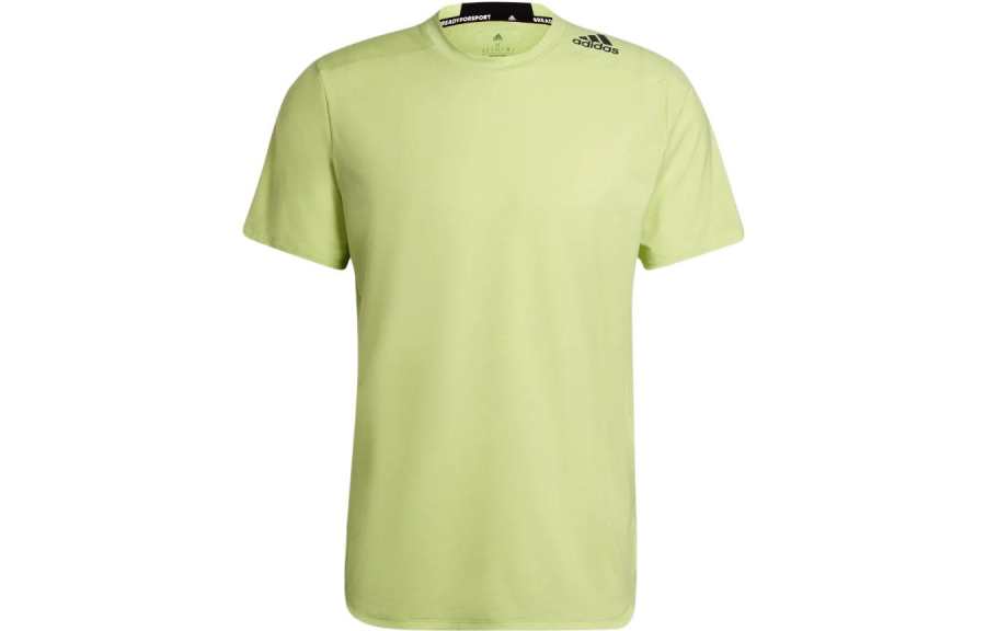Adidas Adidas T Shirts Men's Cyan Crew Neck Moderate Straight Fit