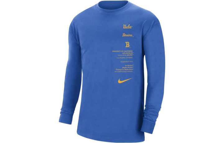 Nike Nike T Shirts Men's Blue Crew Neck Moderate Straight Fit