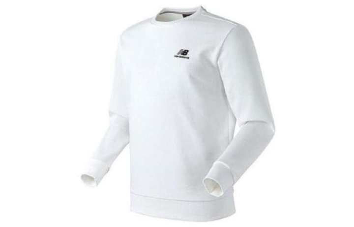 New Balance New Balance T Shirts Men's White Crew Neck Moderate Straight Fit