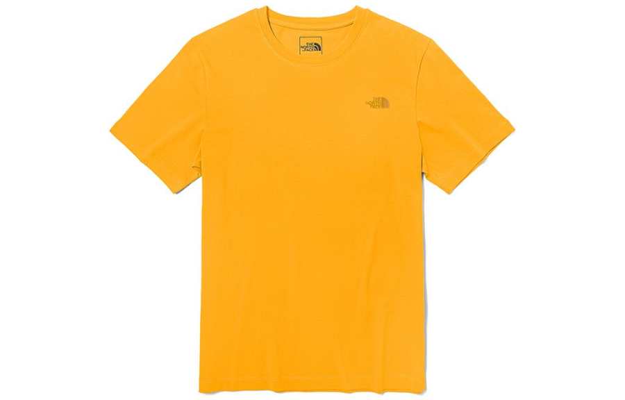 THE NORTH FACE Explorer Collection T Shirts Men's Orange Crew Neck Moderate Straight Fit