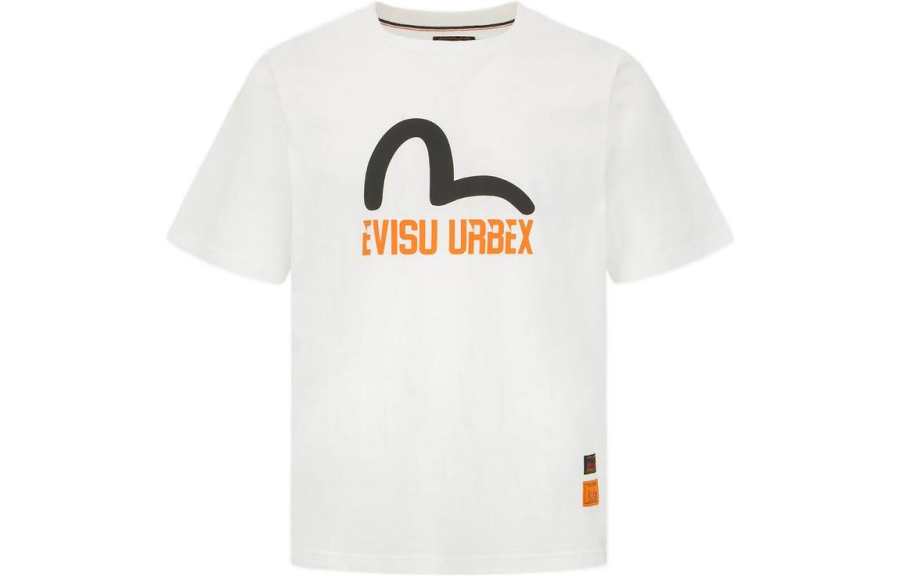 EVISU EVISU T Shirts Men's White Crew Neck Moderate