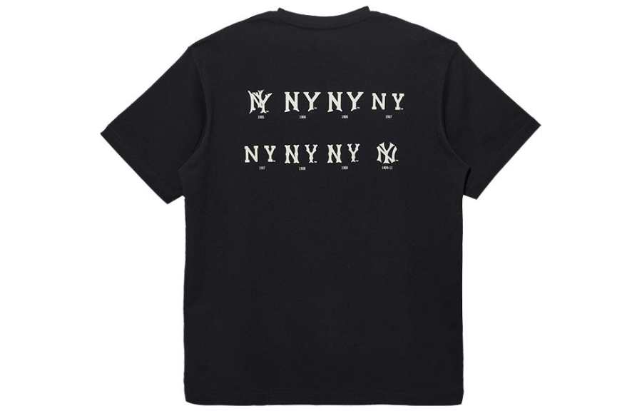 New Era T Shirts Unisex Black Crew Neck Moderate