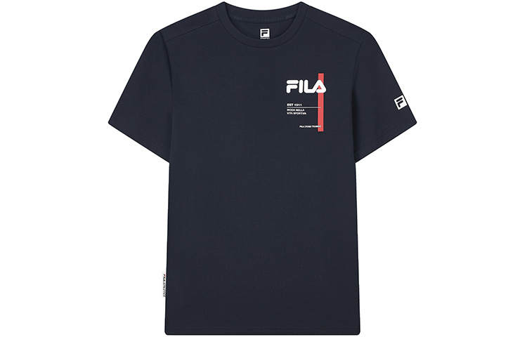 FILA T Shirts Men's Royal Blue Crew Neck Moderate Other