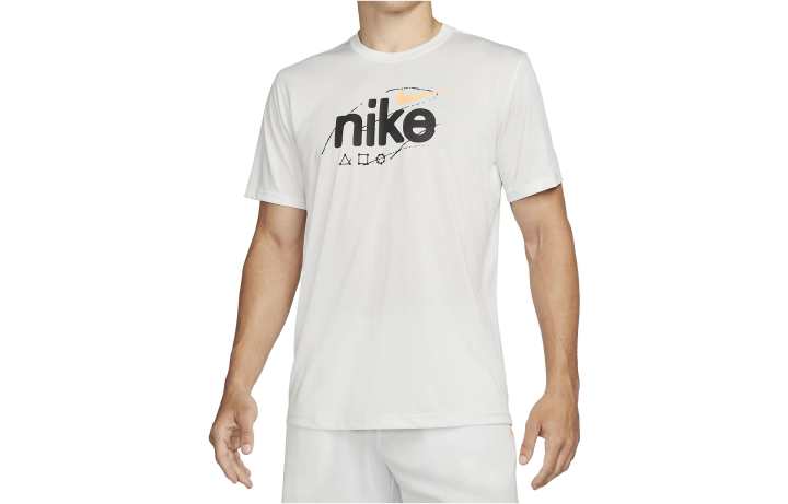 Nike Nike T Shirts Men's White Crew Neck Moderate Straight Fit