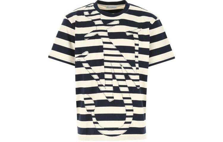 JW Anderson T Shirts Men's Black Crew Neck Moderate Straight Fit