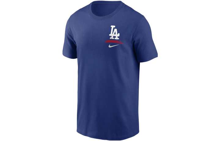Nike Nike T Shirts Men's Blue Crew Neck Moderate Straight Fit